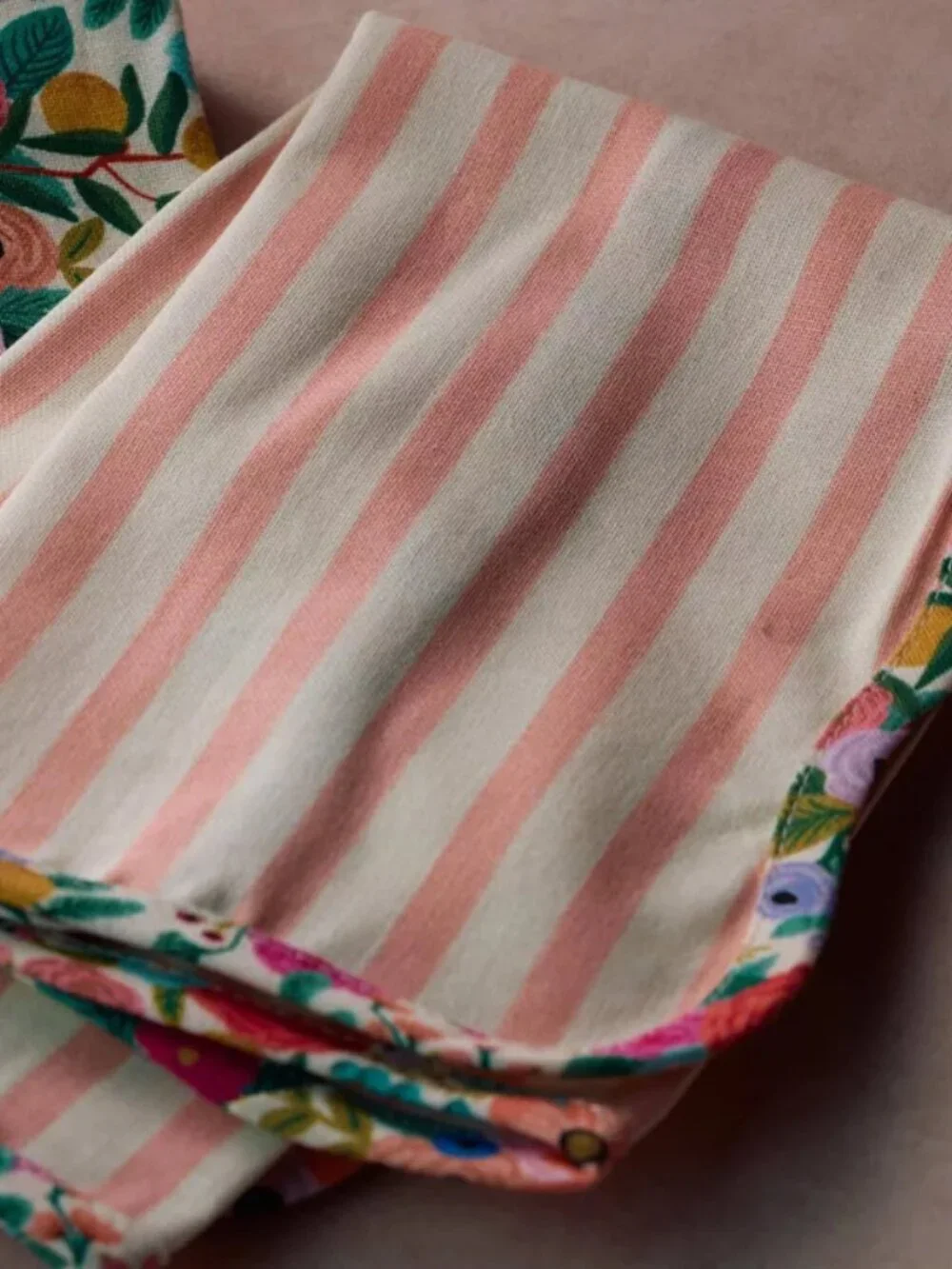 Rifle Paper Co. Rose Stripe 2pc Cotton Napkin Set